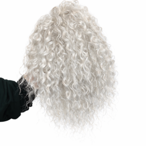 afro krab chłodny blond srebny