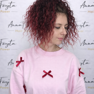 afro krab bordowy - ombre