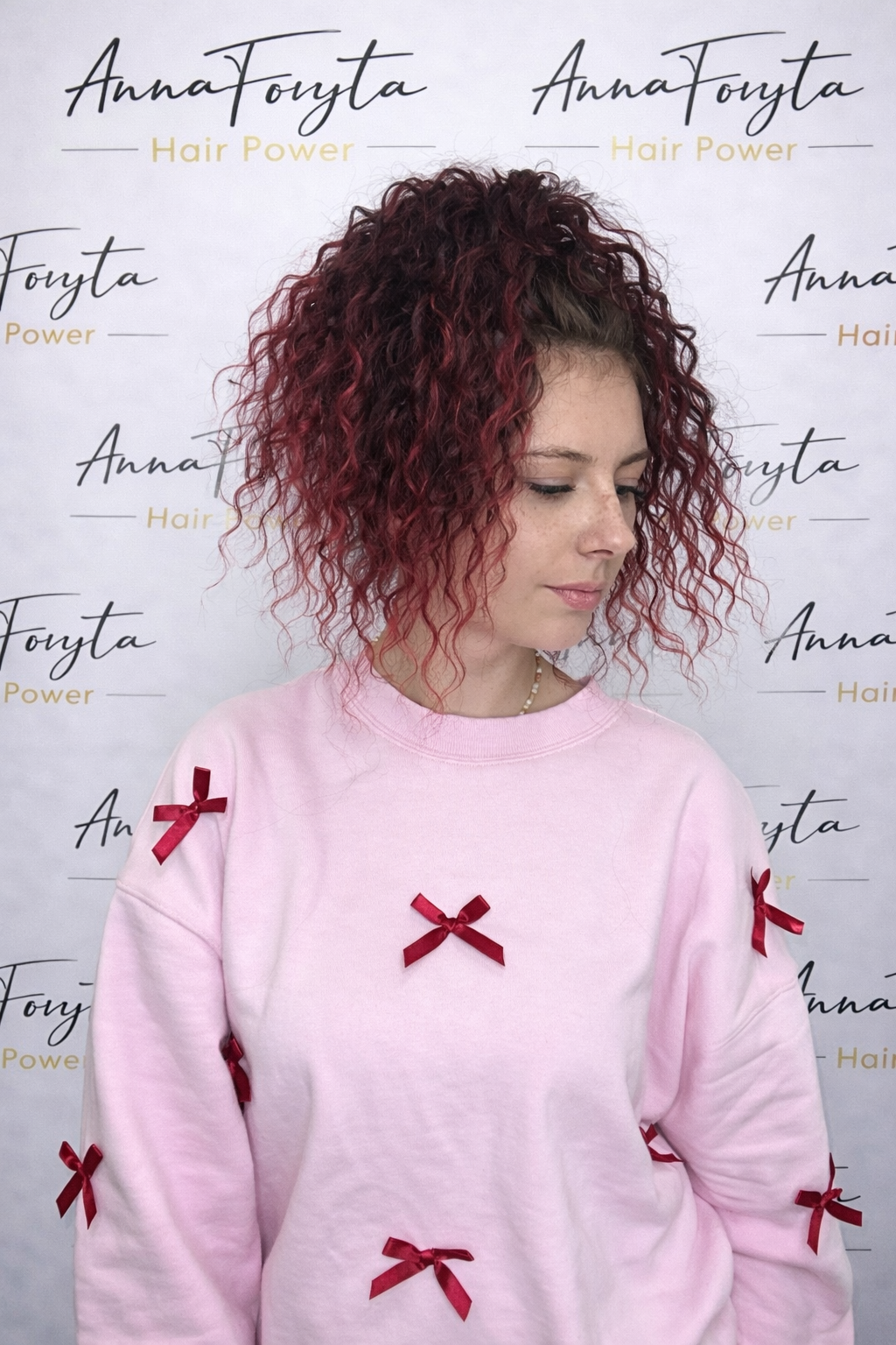 afro krab bordowy – ombre