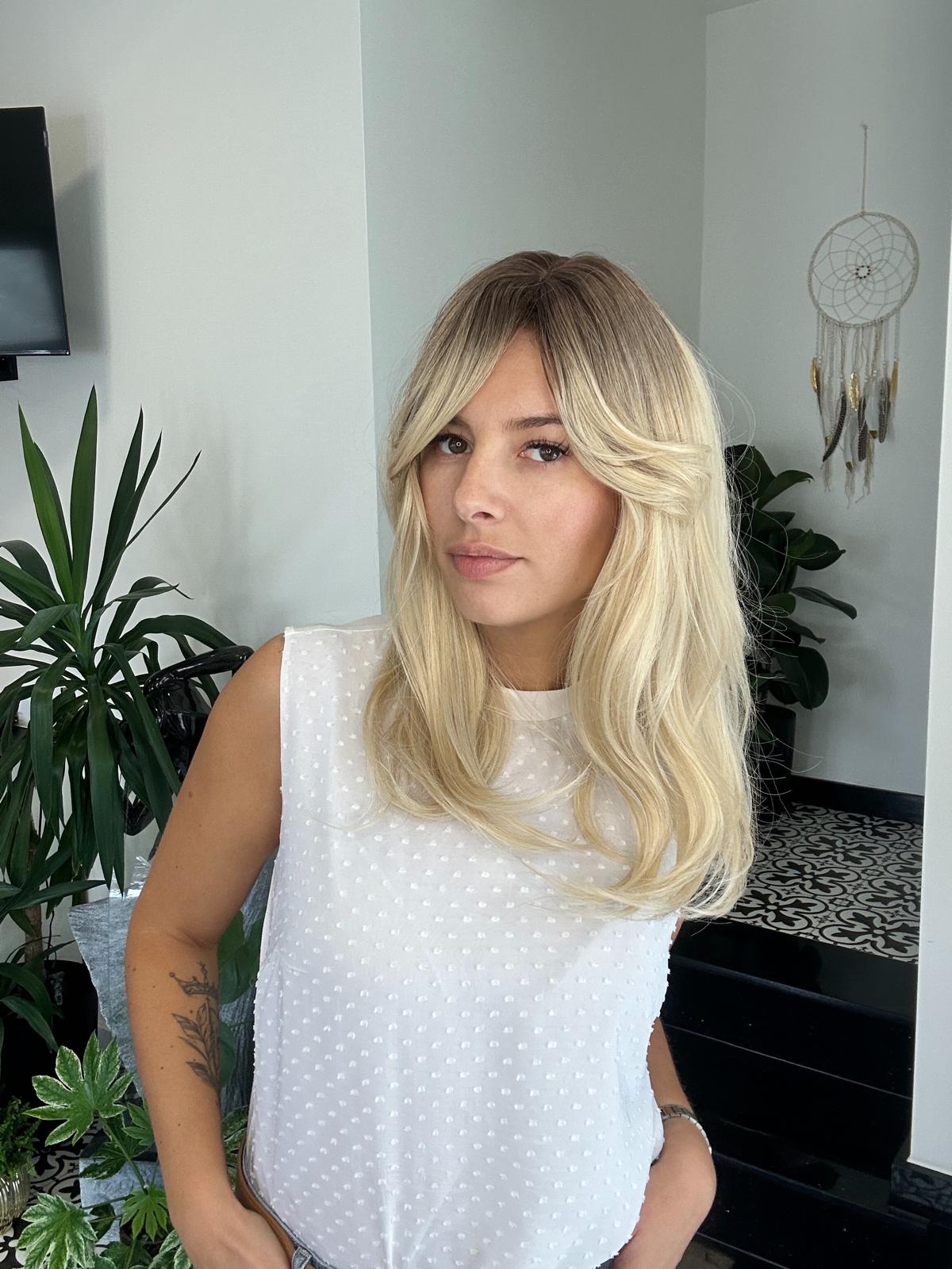 Topper Jasny Blond z Ciemnym Odrostem #R8/615 55cm